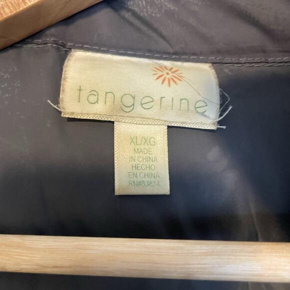 Tangerine Hooded Puffer Vest Women's Size XL Gray Full Zip Ski Snow Gorp Sporty - Picture 6 of 10